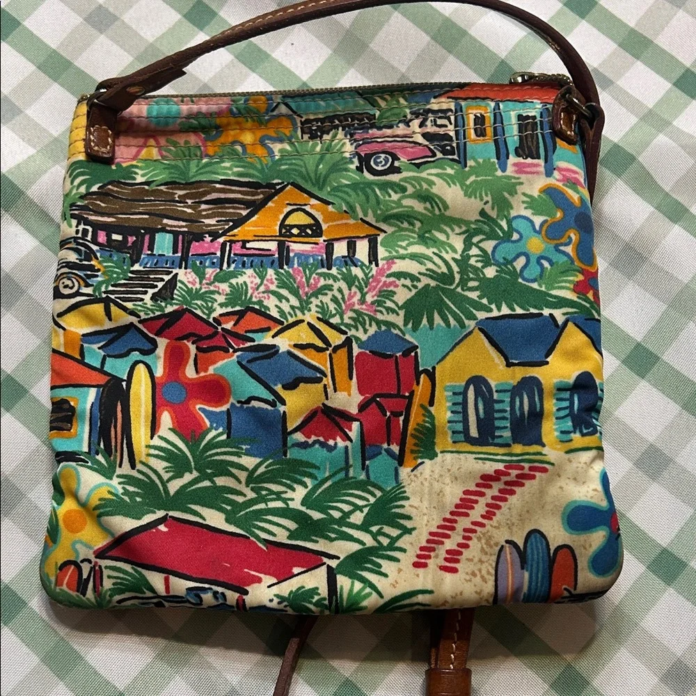 Dooney & Bourke tropical   Sandbar Triple Zip Quilted Crossbody